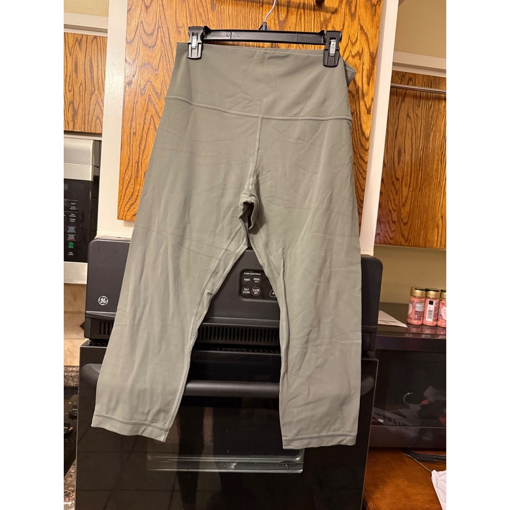Lululemon Align Cropped Leggings Capri Pants Olive Green Women's Size Unknown